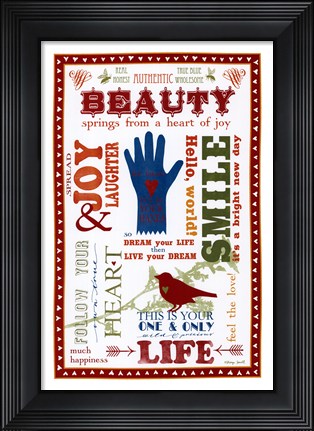 Framed Beauty Love Print