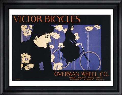 Framed Victor Bicycles Print