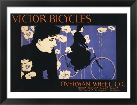 Framed Victor Bicycles Print