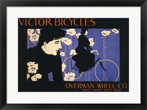 Framed Victor Bicycles Print