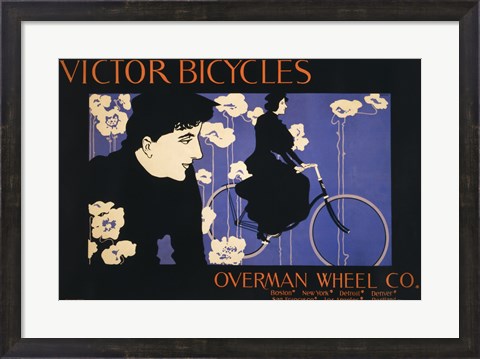 Framed Victor Bicycles Print