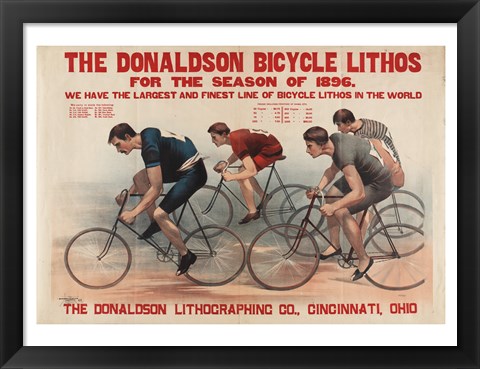 Framed Donaldson Bicycle Print