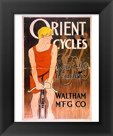 Framed Orient Bicycles Print