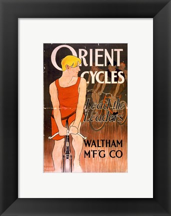 Framed Orient Bicycles Print