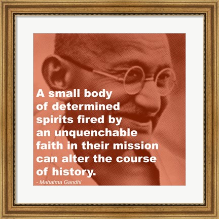 Framed Gandhi - Determination Quote Print
