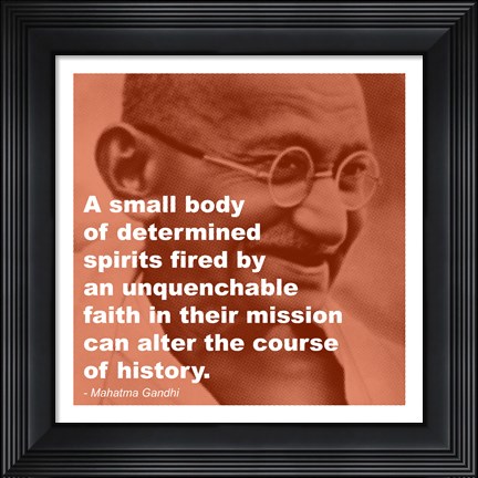 Framed Gandhi - Determination Quote Print