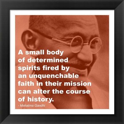 Framed Gandhi - Determination Quote Print