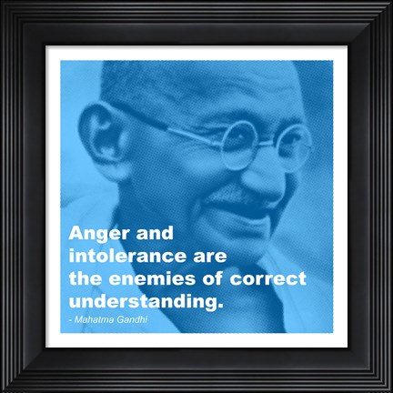 Framed Gandhi - Intolerance Quote Print