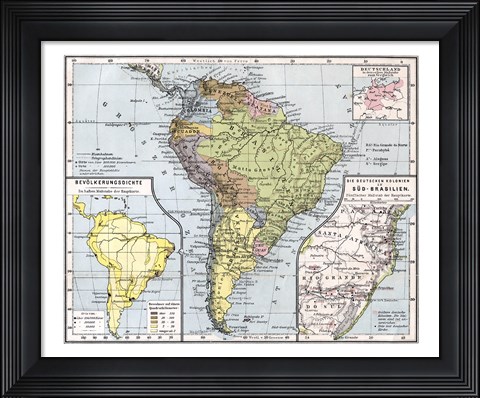 Framed Suedamerika 1905 Print
