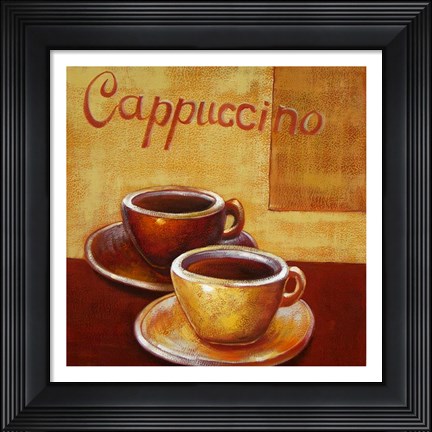 Framed Cappuccino Mugs Print