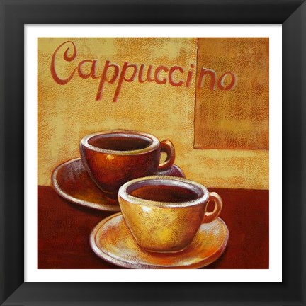 Framed Cappuccino Mugs Print