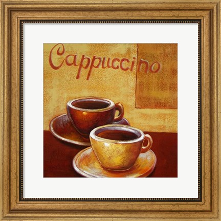 Framed Cappuccino Mugs Print
