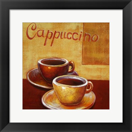 Framed Cappuccino Mugs Print