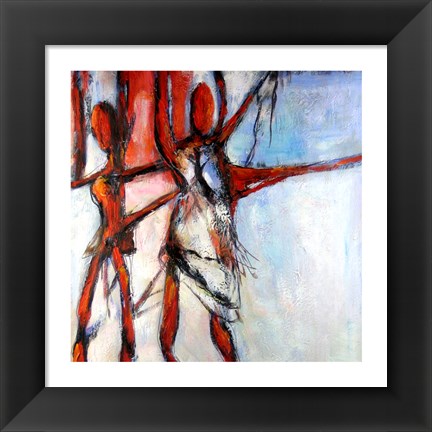 Framed Abstract Figure Study Print