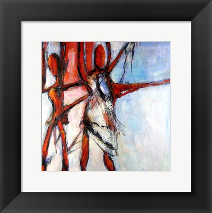 Framed Abstract Figure Study Print