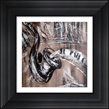 Framed Abstract Saxaphone Print