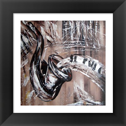 Framed Abstract Saxaphone Print