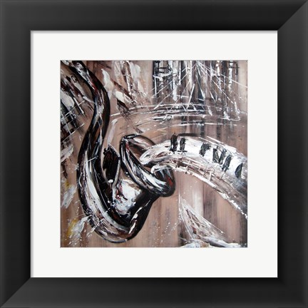 Framed Abstract Saxaphone Print