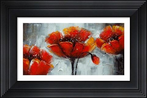Framed Abstract Poppies Print