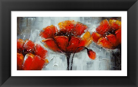 Framed Abstract Poppies Print