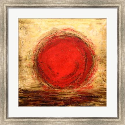 Framed Red Sun Print