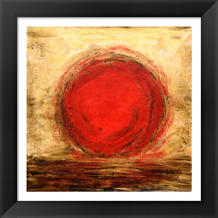 Framed Red Sun Print