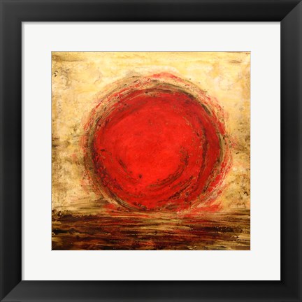 Framed Red Sun Print