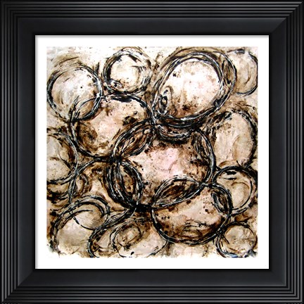 Framed Abstract Circles I Print