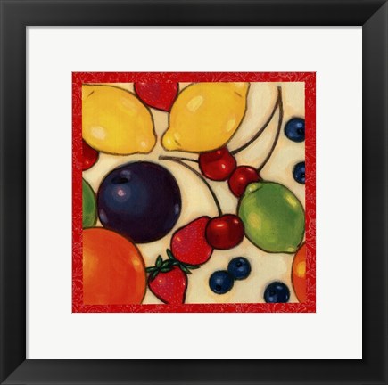 Framed Fruit Medley I Print