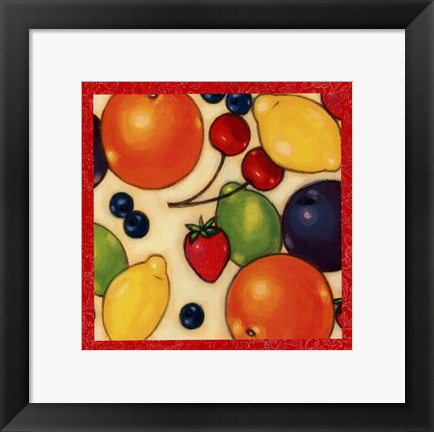 Framed Fruit Medley II Print