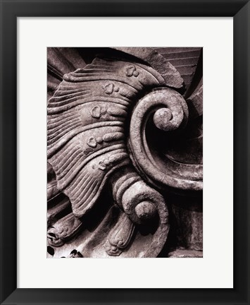 Framed Stone Carving I Print