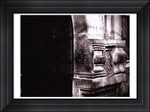 Framed Stone Carving V Print