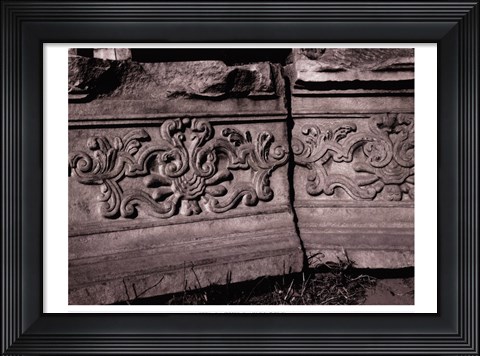 Framed Stone Carving VII Print