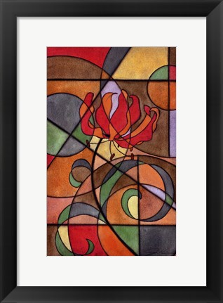 Framed Craftsman Flower IV Print