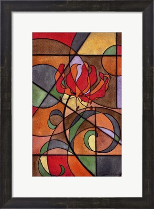 Framed Craftsman Flower IV Print