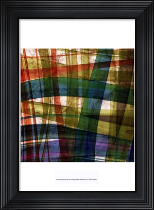 Framed Paintstroke Tile I Print