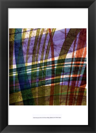 Framed Paintstroke Tile II Print