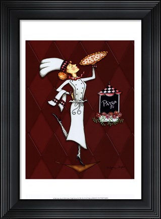 Framed Miss Pizza Print