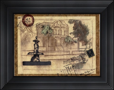 Framed Small postcard from the Villa II Print
