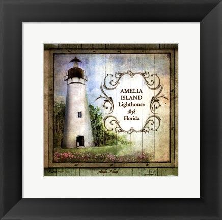 Framed Florida Lighthouse I Print