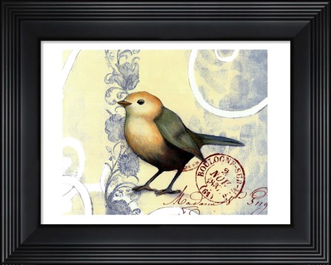 Framed Small Postcard Song I Print