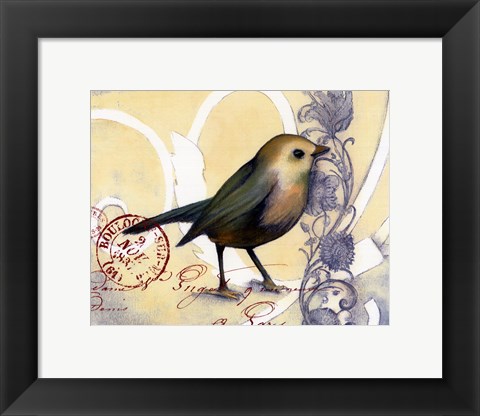 Framed Small Postcard Song II Print