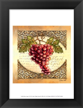 Framed Wine Grapes I Print