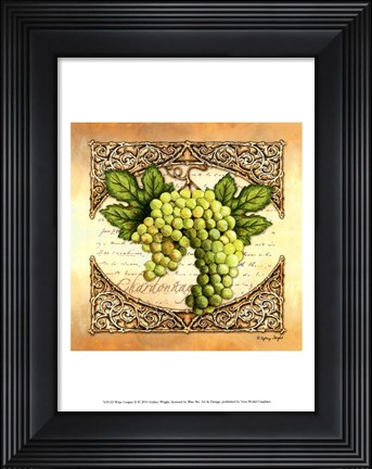Framed Wine Grapes II Print