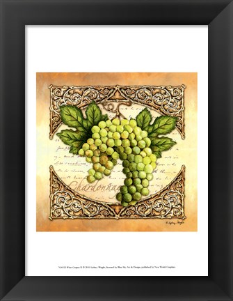 Framed Wine Grapes II Print