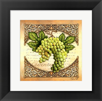 Framed Wine Grapes II Print