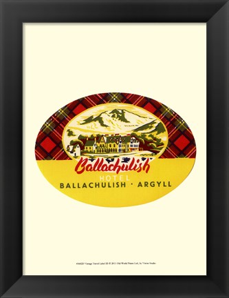 Framed Vintage Travel Label III Print