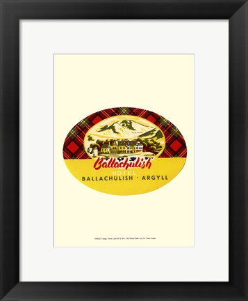 Framed Vintage Travel Label III Print