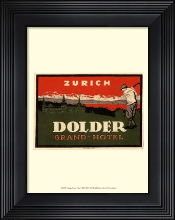 Framed Vintage Travel Label VIII Print