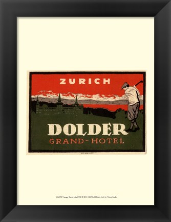 Framed Vintage Travel Label VIII Print